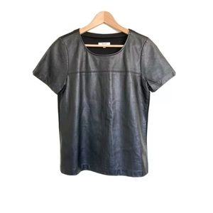 Madewell Faux Leather Shirt